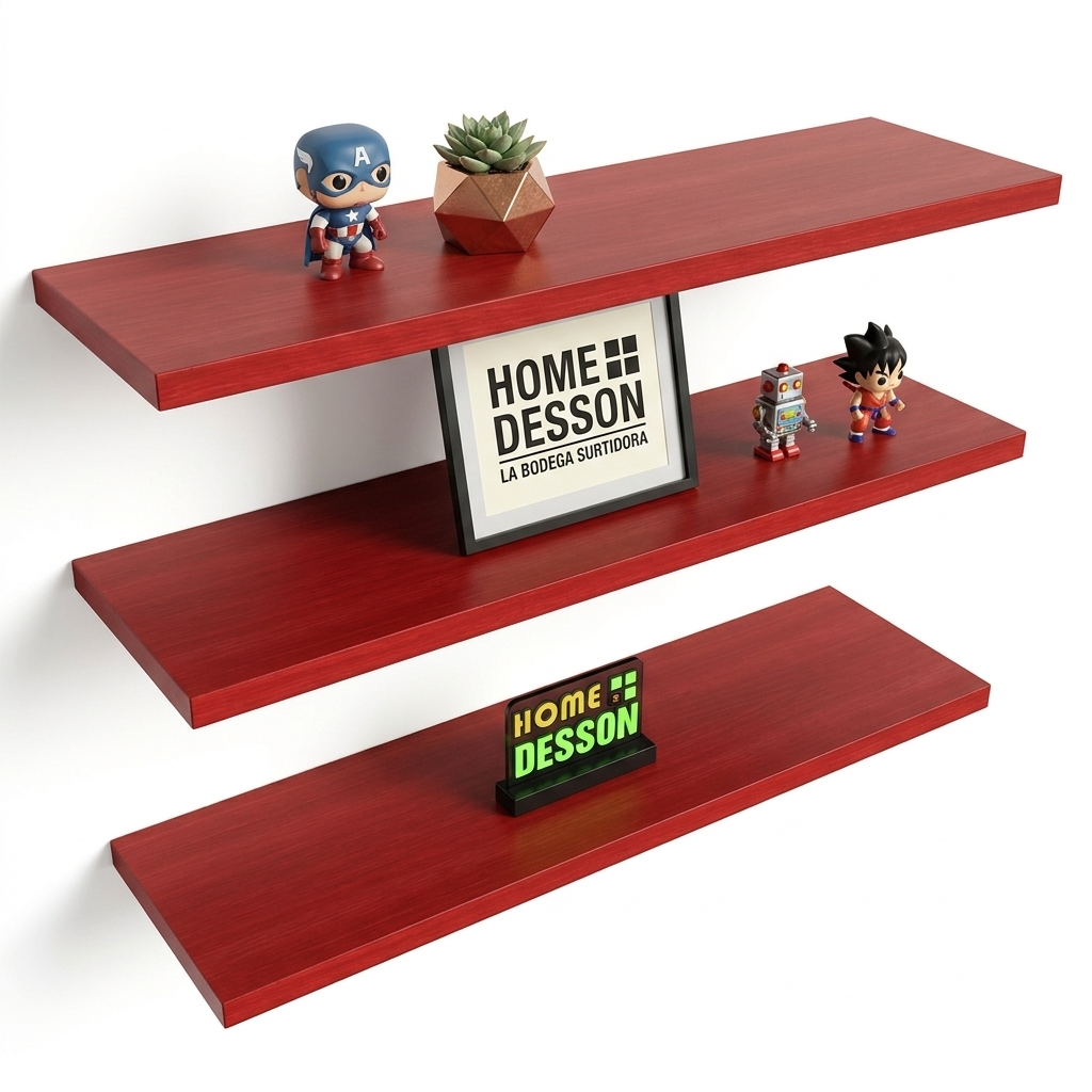Kit de 3 Repisas Flotantes de 50cm x 15cm Decoración Moderna
