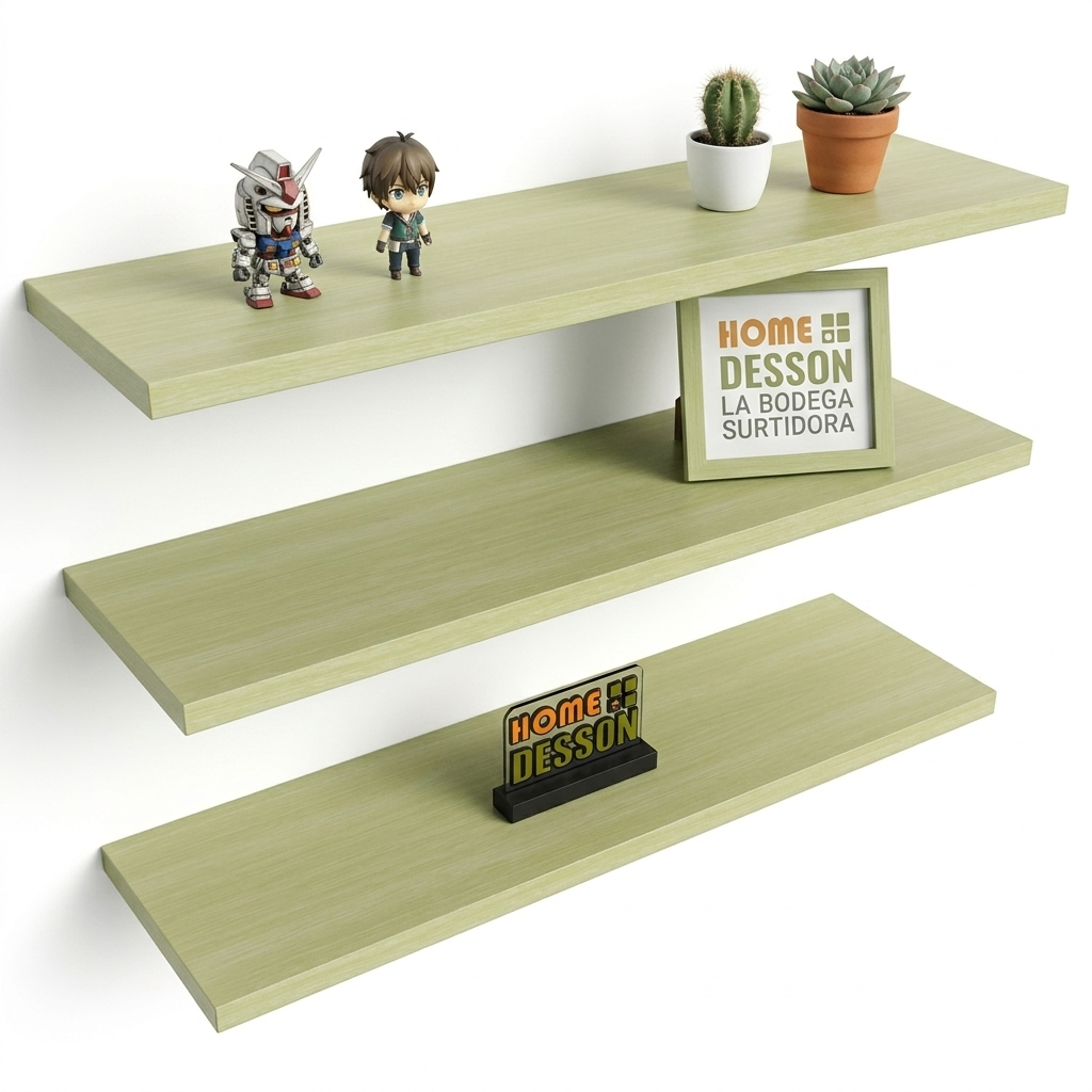 Kit de 3 Repisas Flotantes de 50cm x 15cm Decoración Moderna